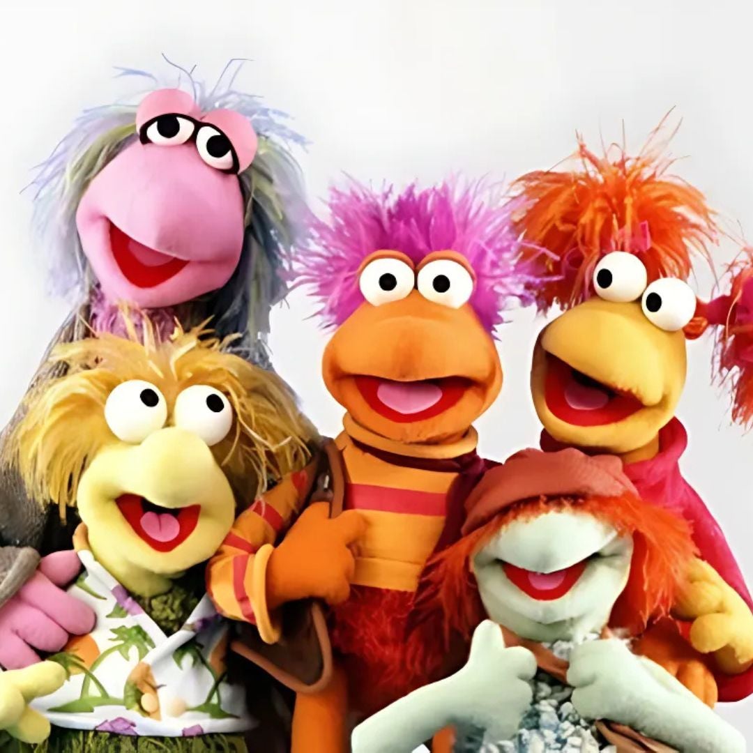 a group of colorful puppets