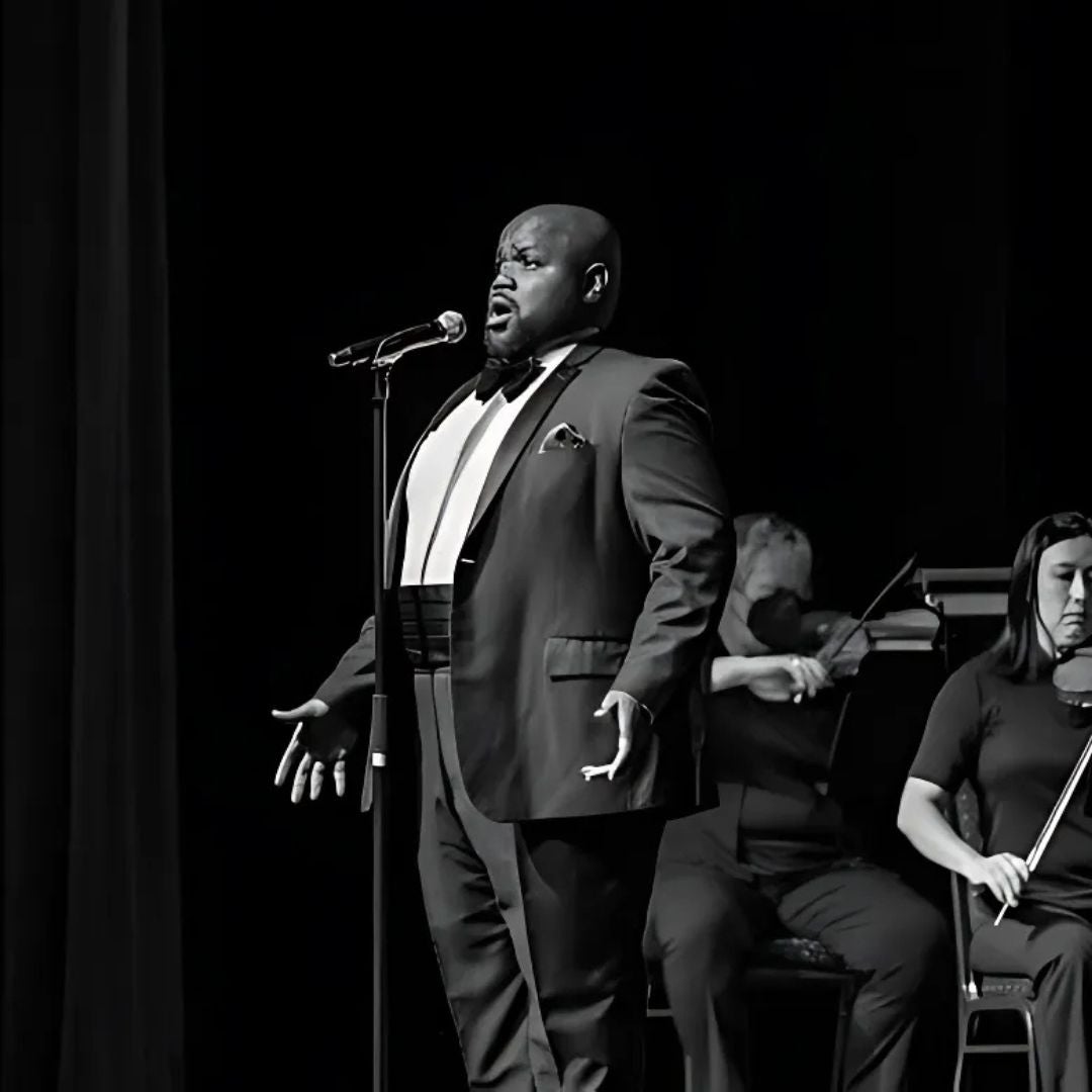 a man singing opera